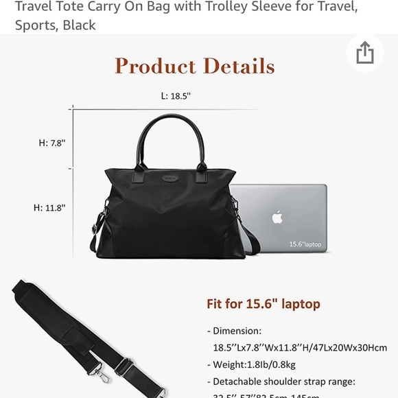 Ecosusi duffle weekender bag - Picture 1 of 8